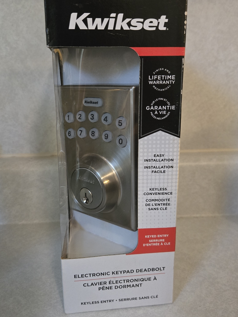 Kwikset Electronic Keypad Deadbolt in Brushed Nickel BNIB
